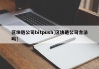 区块链公司bitpush[区块链公司合法吗]