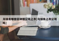 乌镇有哪些区块链公司上市[乌镇有上市公司吗]